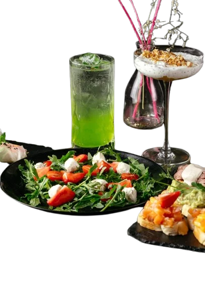 Menu 103 Mac Salad bar & only Drinks