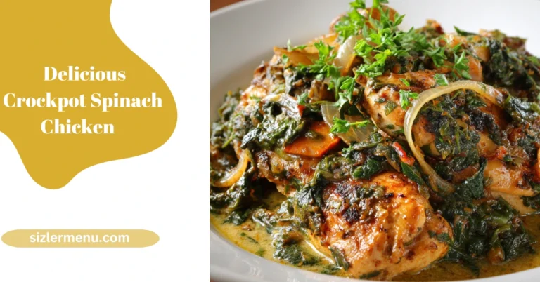 Delicious crockpot spinach chicken