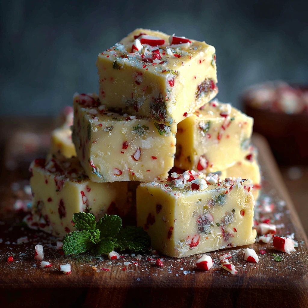 Vanilla Peppermint Fudge Squares – A Festive Holiday Treat 2 ingridents
